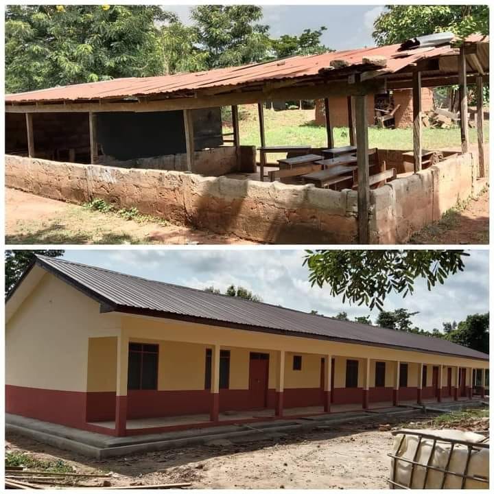 MP FOR TANO SOUTH, Hon. Benjamin Yeboah Sekyere constructs 3 unit classroom Blocks for his constituents.